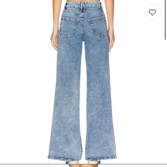 Good American Good Waist Palazzo Jeans Indigo Size 10 NWT - Picture 3 of 12